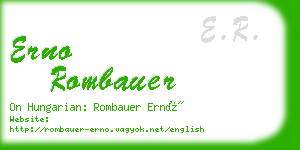 erno rombauer business card